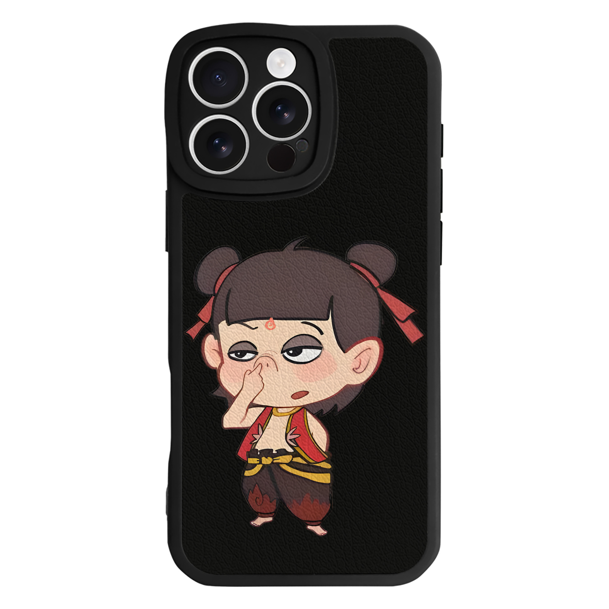 （画像用） Ne Zha 2 ナタ 魔童の大暴れ 【iPhone 16シリーズ対応】シリコンスマホケース（レザー調） 材質：シリコン